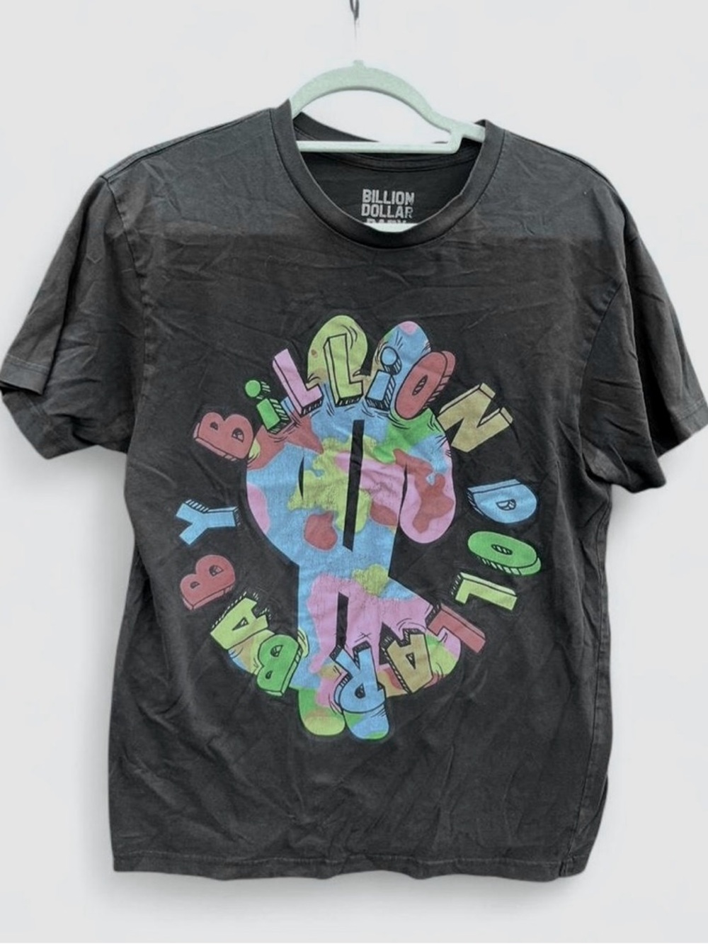 Boys Short Sleeve Graphic Tee - Black with Multicolor Print